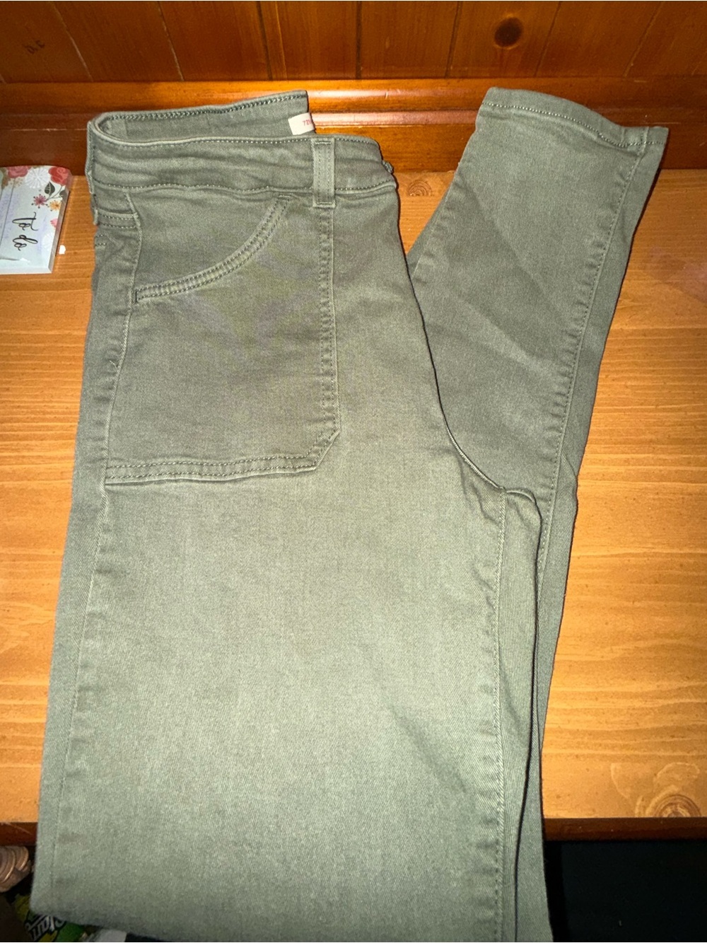 Levi's 721 High Rise Skinny Utility Pants Olive Green Size 30
